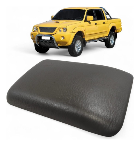 Tampa Apoio Braço Console Central Mitsubishi L200 03 A 2005 Cinza-escuro
