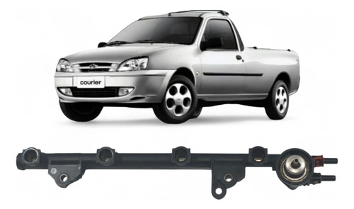 Flauta Bico Injetor Ford Courier Ka Fiesta 1.0 99 00 A 2007