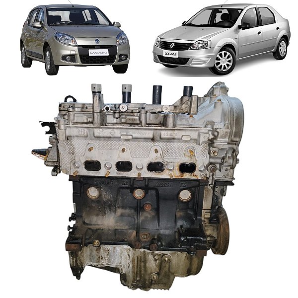 Motor Parcial Sandero Logan 1.6 Flex 107cv 2008 2009 A 2014