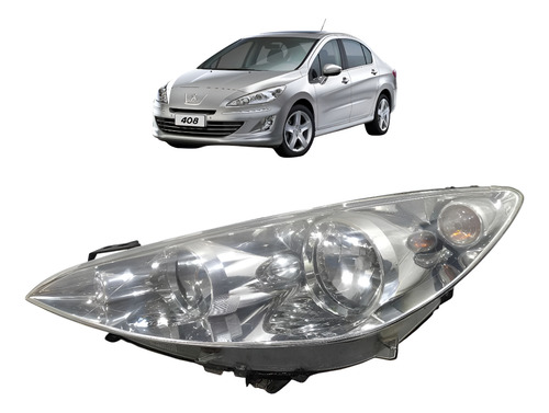 Farol Dianteiro Esquerdo Peugeot 408 2011 2012 2013 A 2015 Esquerdo/motorista