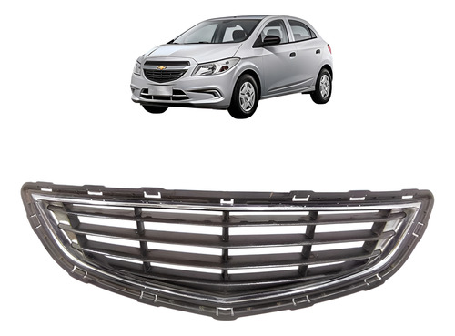 Grade Inferior Parachoque Dianteira Onix Prisma 2013 A 2016 Cromado Brilhante