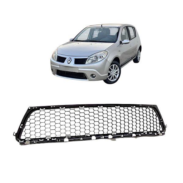 Grade Inferior Parachoque Dianteiro Sandero 2007 2008 A 2011