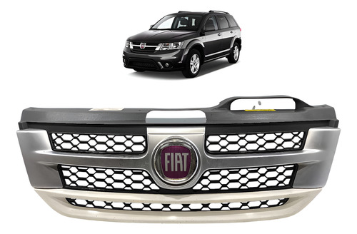 Grade Parachoque Dianteiro Fiat Freemont 2012 2013 A 2016 Branca Fosco