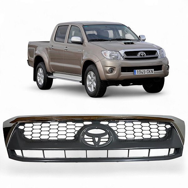 Grade Radiador Toyota Hilux Cinza 2009 2010 2011 Cromado