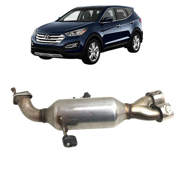 Silencioso Traseiro Hyundai Santa Fé 3.3 2014 Até 2017