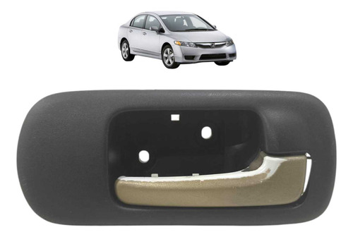 Maçaneta Puxador Interno Direito Honda Civic 2001 A 2007 Preto Dianteira/traseira