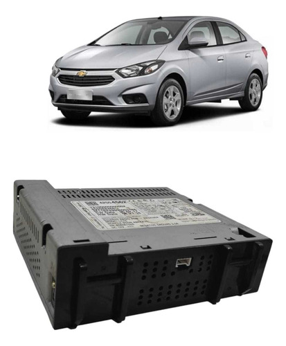 Módulo Central Rádio Chevrolet  Onix Prisma  2013 A 2019 Prata