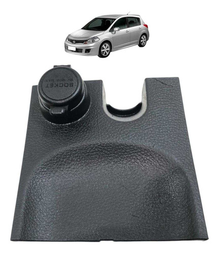 Moldura Acendedor Tomada 12v Nissan Tiida 1.8 2008 Até 2013