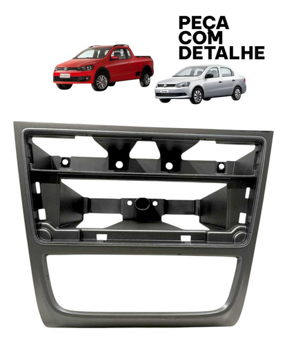 Moldura Central Painel Gol Saveiro Voyage G5 G6 2008 A 2016 Prateado