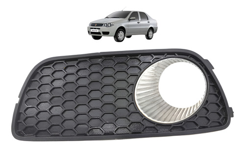 Moldura Farol Milha Direito Fiat Palio Siena 2005 A 2008