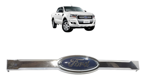 Moldura Friso Grade Dianteira Ford Ranger 2016 2017 A 2019 Cromado Plástico