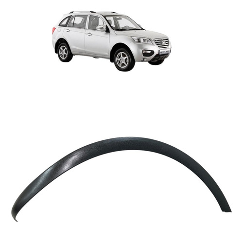 Moldura Friso Paralama Dianteiro Direito Lifan X60 2014 2015 Preto