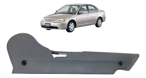 Moldura Lateral Banco Dianteiro Direito Honda Civic Original Cinza