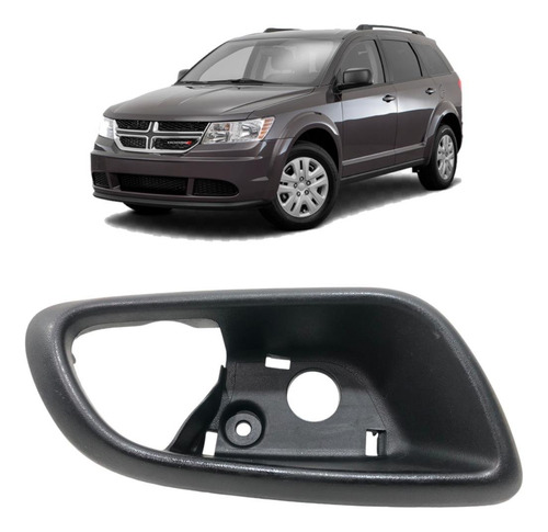 Moldura Maçaneta Interna Traseira Direita Journey 2014 2015 Preto Traseira