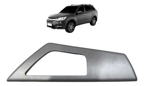 Moldura Maçaneta Interna Traseira Esquerda Lifan X60 12 A 18 Prateado Traseira