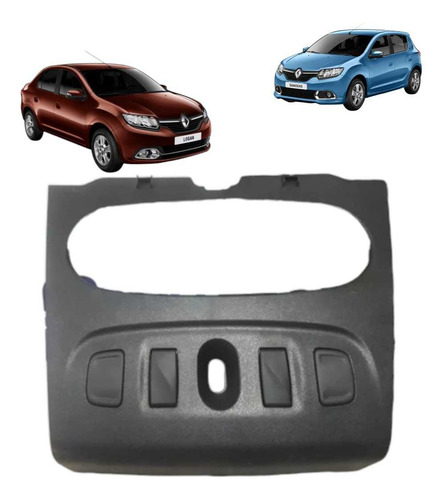 Moldura Painel Comando Ar Renault Sandero Logan 2015 2016