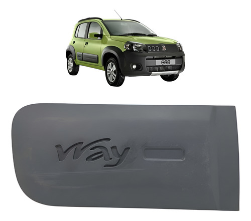 Moldura Porta Traseira Uno Way 2011 Á 2014 L D 100180444 Ori Cinza