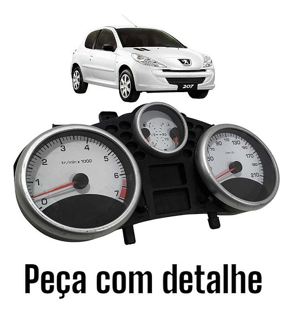 Painel Instrumento Peugeot 207 2008 2009 2010 2011 2012 Preto