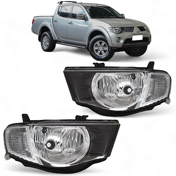Par Farol L200 Triton Pisca Cristal Dianteiro 2007 A 2016
