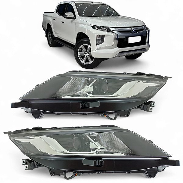 Par Farol Mitsubishi L200 2021 2022 2023 2024 Sem Drl