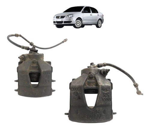Par Pinça Freio Dianteira Volkswagen Polo 2005 2006 A 2009