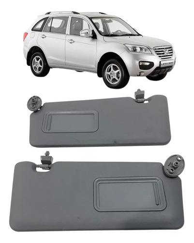 Par Quebra Sol Com Espelho Lifan X60  2013 2014 2015 2016