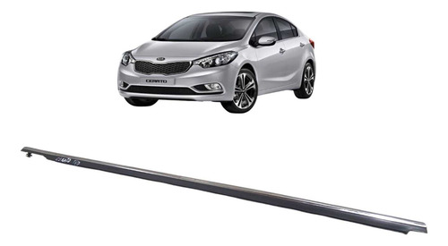 Pestana Externa Porta Traseira Direita Kia Cerato 2014 A 19 Prateado