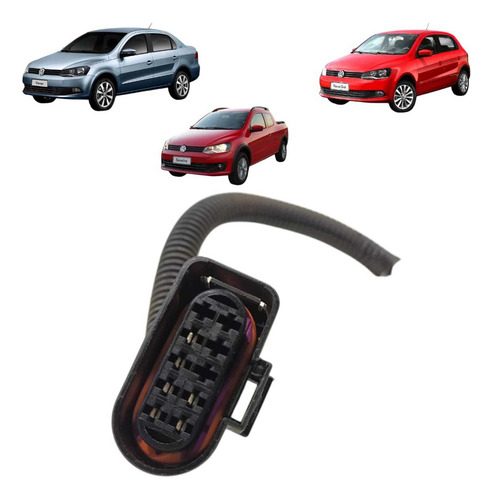 Plug Conector Do Farol Vw Gol Voyage Saveiro G6 2013 A 2016