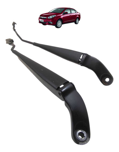 Par Braço Limpador Parabrisa Fiat Grand Siena 2012 A 2019