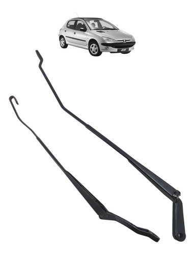 Par Braço Limpador Parabrisa Peugeot 206 2000 2001 A 2010 Esquerdo