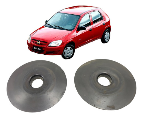 Par Calço Molas Traseira Celta Prisma Agile Corsa Classic