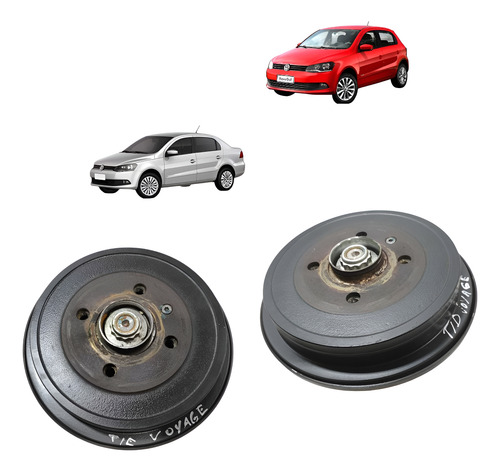 Par Cubo Roda Traseiro Vw Gol Voyage G6 2013 2014 2015 2016