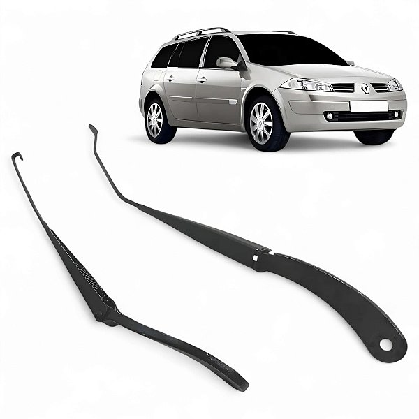 Par De Braço Limpador Parabrisa Renault Megane 2007 A 2012