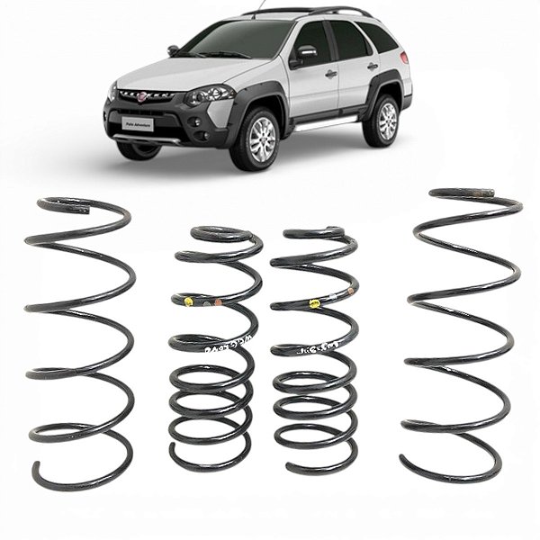 Jogo Molas Dianteiro E Traseiro Fiat Palio Weekend 2008