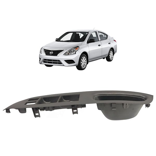 Moldura Botão Vidro Dianteiro Esquerdo Versa 2015 A 2019