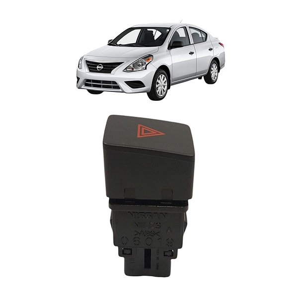 BOTAO PISCA ALERTE NISSAN VERSA 2015 2016 2017 2018 2019