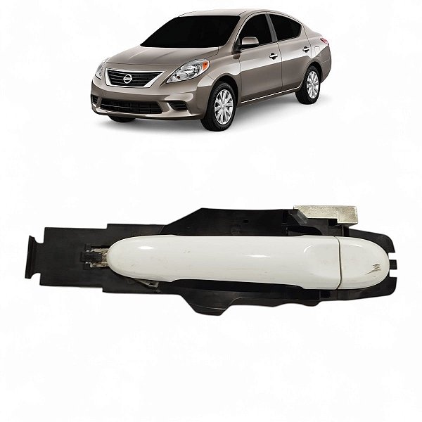 Maçaneta Porta Traseira Esquerda Nissan Versa 2015 A 2019 Branco Traseira
