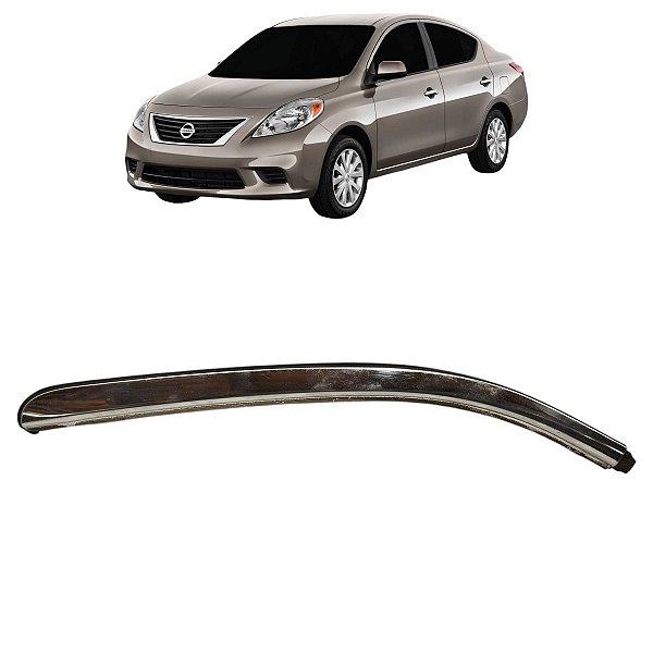 Pestana Friso Porta Traseira Esquerda Versa 2015 2016 A 2019 Prateado