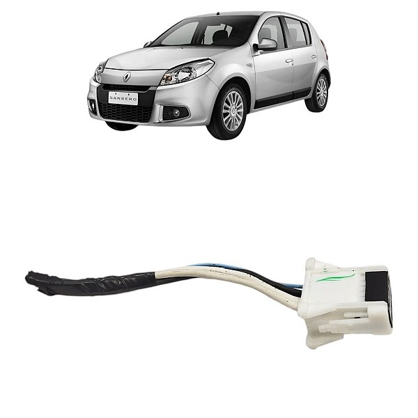 chicote conector plug botao trava vidro sandero 2007 a 2011