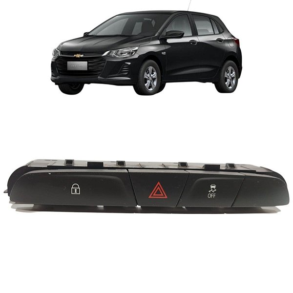 BOTAO PISCA ALERTA GM ONIX 2020 2021 2022 2023 2024 2025