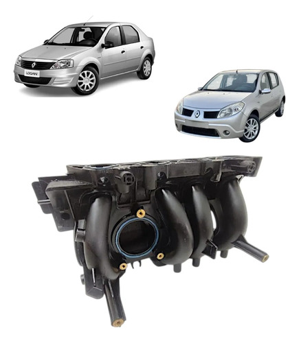 Coletor Admissão Renault Sandero Logan 1.6 8v 2007 A 2014