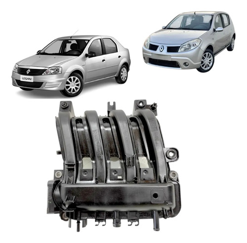 Coletor Admissão Renault Logan Sandero 1.0 2008 2009 A 2014