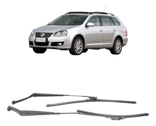 Par Braço Limpador Parabrisa Vw Jetta Variant 2008 2009 2010 Direito