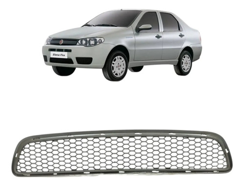Grade Inferior Parachoque Dianteiro Palio Siena 2004 A 2008 Preto Fosco