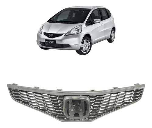 Grade Dianteira Radiador Honda New Fit 2009 2010 2011 2012 Preto Fosco