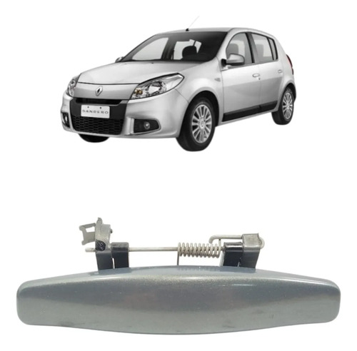 Maçaneta Externa Direita Renault Sandero 2011 2012 2013 2014 Cinza-escuro Dianteira/traseira
