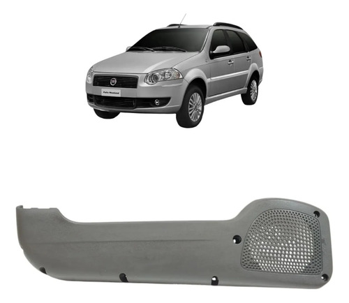 Porta Objeto Dianteiro Esquerdo Palio Weekend 2007 A 2012 Cinza-escuro