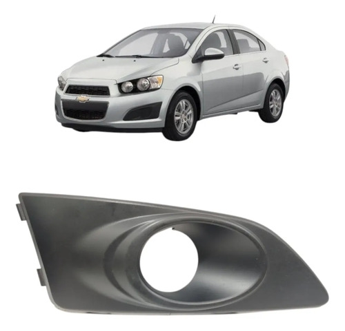 Moldura Farol Milha Lado Direito Gm Sonic 2012 2013 2014 Preto Direito