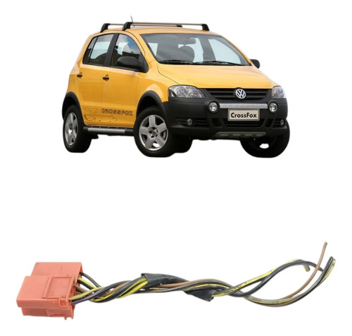 Chicote Conector Plug Botao Farol Milha Crossfox 2008 A 2010
