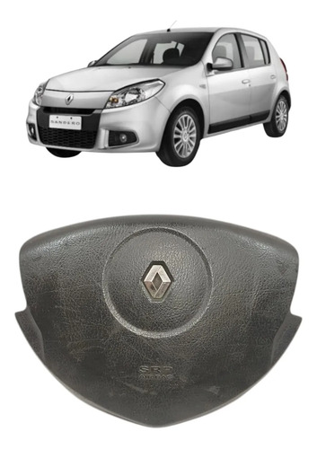 Bolsa Airbag Volante Renault Logan Sandero 2011 2012 A 2014 Preto